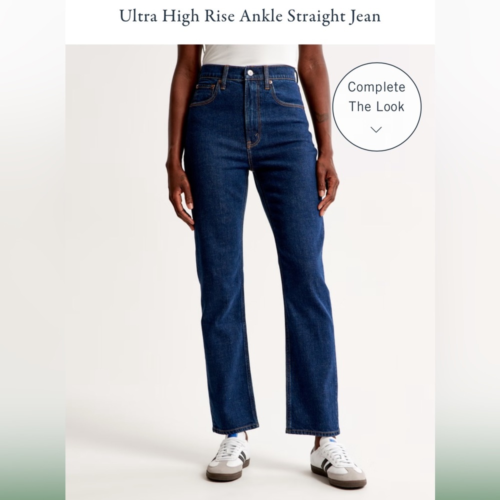 NWT Abercrombie Ultra High Rise Ankle Straight Jeans